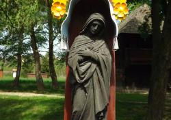 Mária szobor a Teskándi Fakereszten